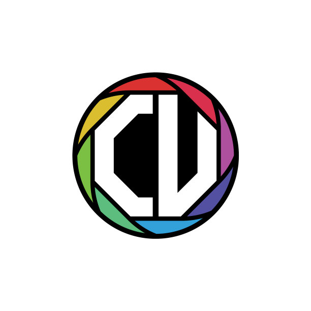 铜字母组合多边形彩虹图片下载