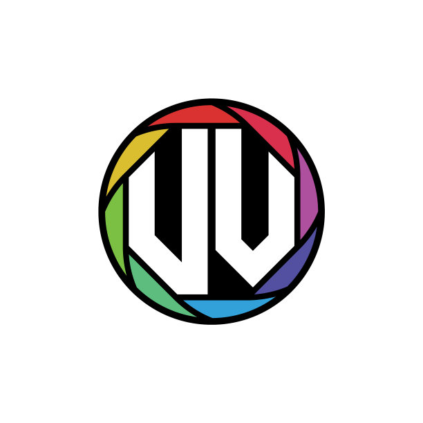 紫外线字母组合多边形彩虹图片下载