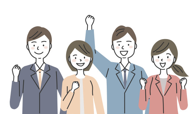 两个女商人和两个男商人图片下载