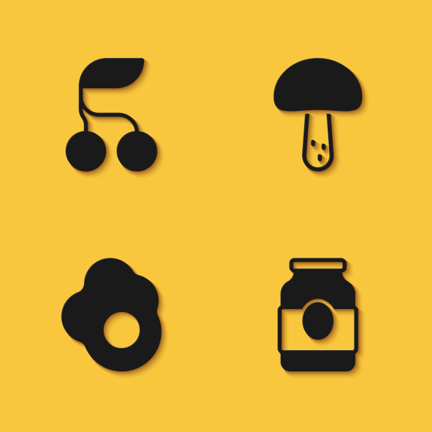 放置新鲜的浆果，果酱罐，炒鸡蛋和图片下载