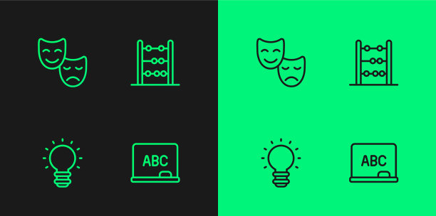 设定线黑板创意灯灯光想法图片下载