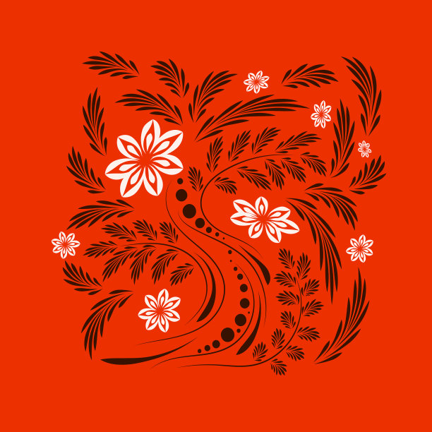 民间花卉花卉艺术版画花卉抽象艺术图片下载