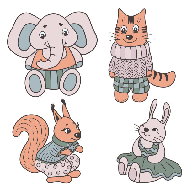 一套玩具动物图片下载