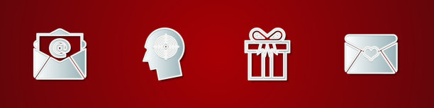 设置邮件和邮件头狩猎概念礼物图片下载