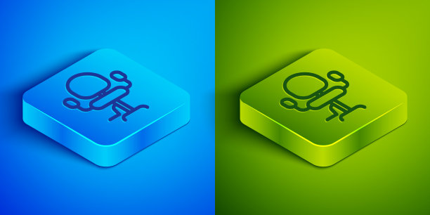 等距线理发店椅子图标孤立上图片下载