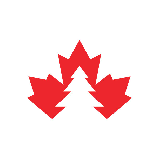 松树加拿大枫图标标志模板图片下载