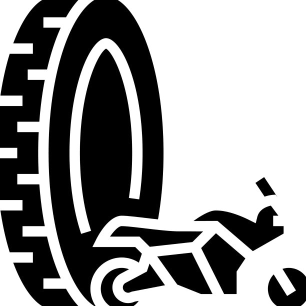 摩托车轮胎字形图标图片下载