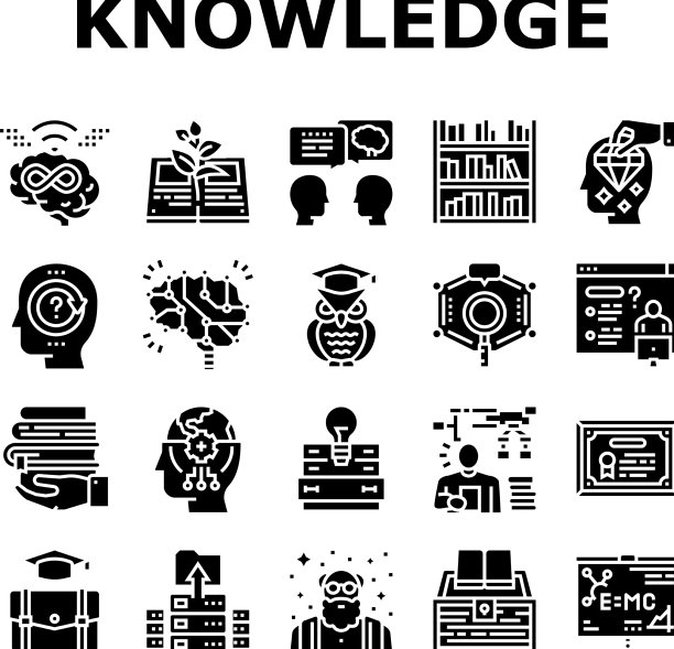 知识和智力图标集图片下载