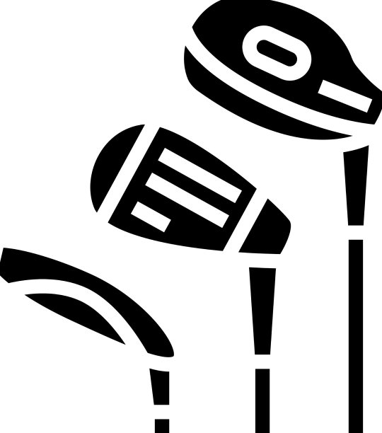 高尔夫俱乐部象形图标图片下载