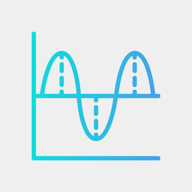 波浪图图标在蓝色风格的任何项目图片下载