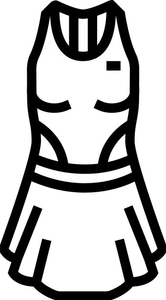 女子网球服装系列图标图片下载