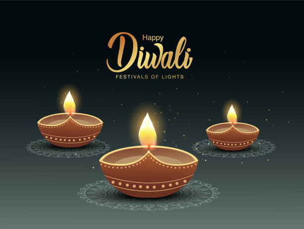 印度节日快乐排灯节道具图片下载