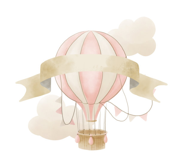 带文本模板的热气球图片下载