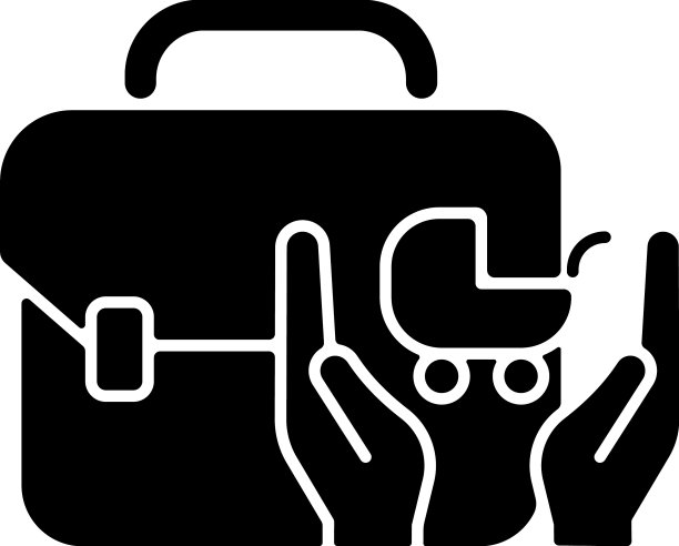 儿童护理援助黑色字形图标图片下载