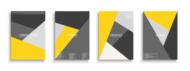 一套明亮多彩的几何封面图片下载