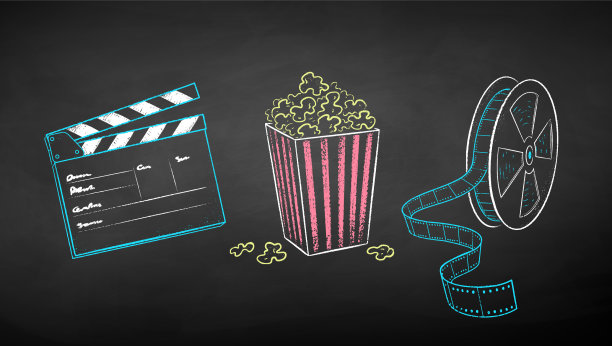 用粉笔画的电影符号图片下载