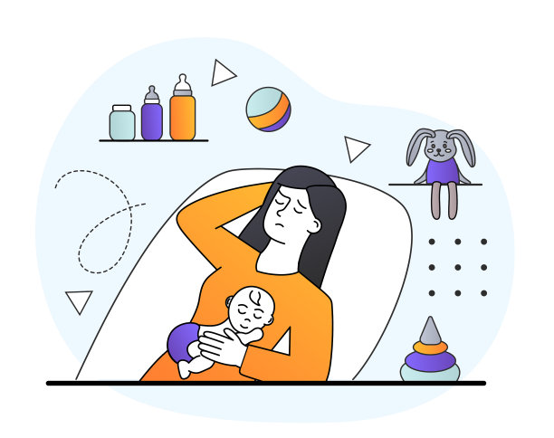 累睡妈妈概念图片下载