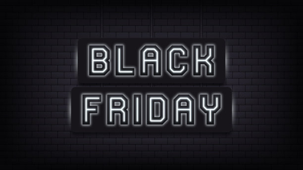 霓虹灯黑色星期五销售白光发光霓虹灯图片下载