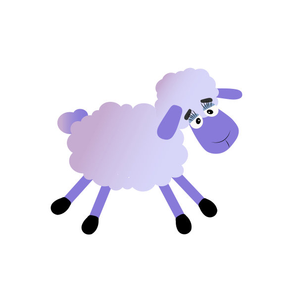 给孩子们的紫色小羊羔图片下载