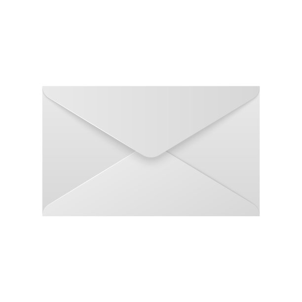 现实白色信封折叠信封模型图片下载