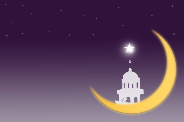 斋月，开斋节，新年穆哈兰伊斯兰宗教的象征图片下载