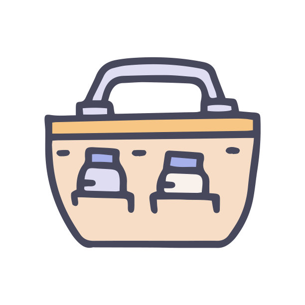 洗衣篮与洗涤剂颜色涂鸦图片下载