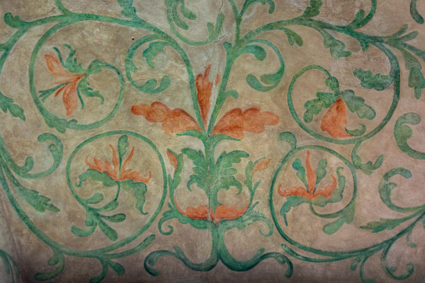 古代哥特式天主教堂的拱形天花板图片下载