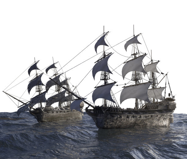 海战与航行海盗船3d渲染图片下载