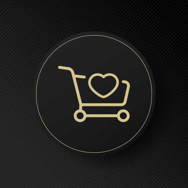 购物车线图标。有心手推车。最喜欢的项目。购买。顺序的概念。矢量线图标的业务和广告图片下载