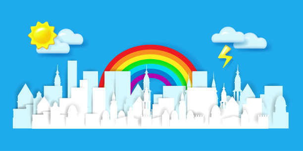 城市景观。卡通城市图片下载