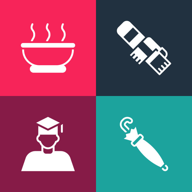 设置波普艺术伞毕业和毕业帽图片下载