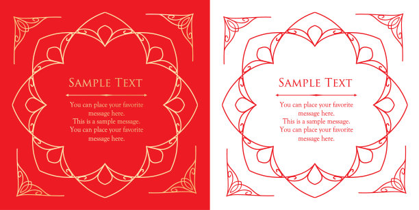 时尚的框架。设计模板。一副华丽的额头。图片下载