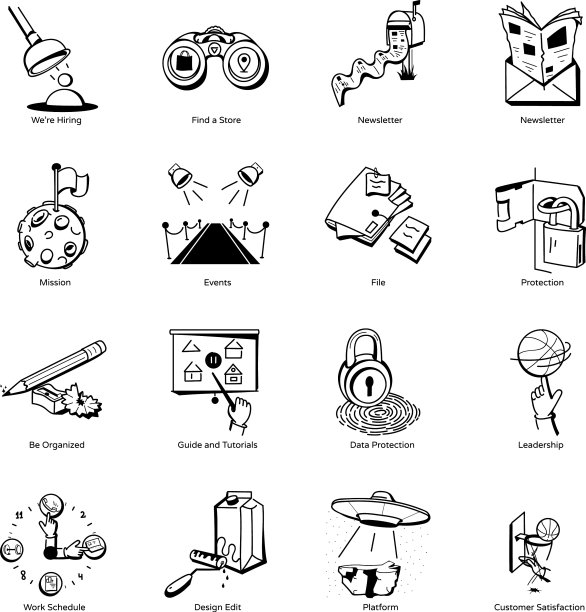 一包企业管理涂鸦图片下载