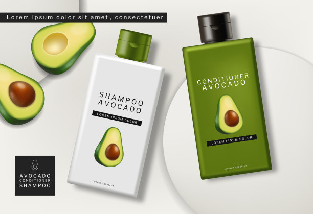 鳄梨天然油洗发水和护发素图片下载