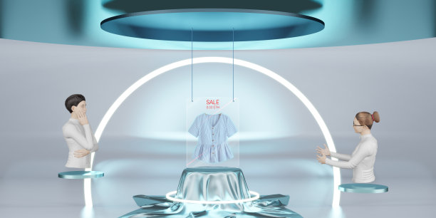 Metaverse网上商店衬衫商店Avatar VR眼镜销售产品在Metaverse沙盒3D插图图片下载