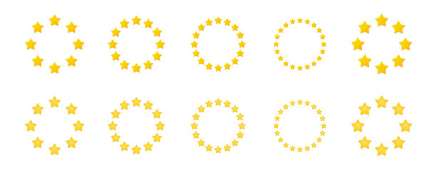 用阴影2将星星排成一圈图片下载