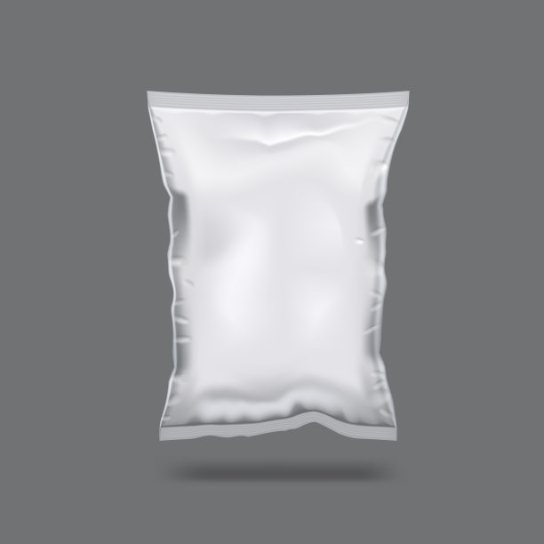 白色薯片包装袋，灰色标签图片下载