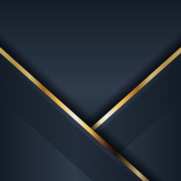 抽象奢华的深蓝色和优质的金色背景。优雅的金色灯饰线条构成了真丝面料的质感图片下载