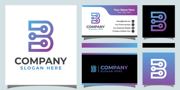 创造性的字母b技术与线条艺术风格图片下载