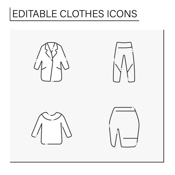 衣服线条图标设置图片下载