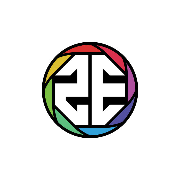 字母组合多边形彩虹图片下载