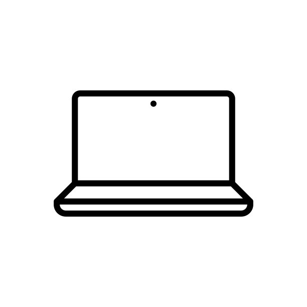 笔记本电脑矢量图标。矢量符号在简单的风格孤立在白色背景。图片下载