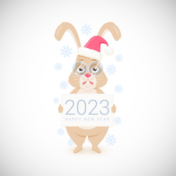 有趣的2023卡与疲惫的兔子图片下载