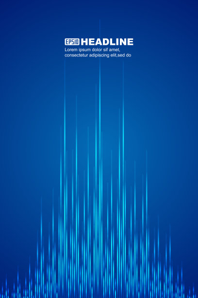 互联网速度矢量背景的发光线向上辐射图片下载