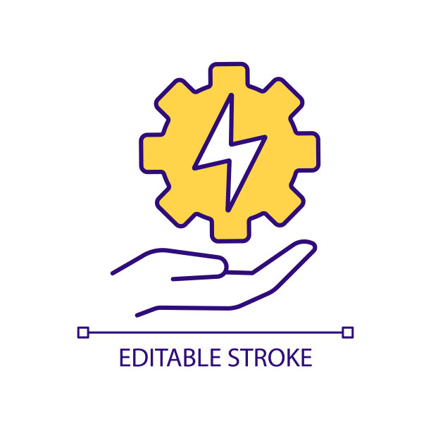 电力行业RGB彩色图标图片下载