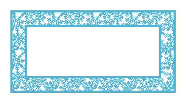 雪花矩形框图片下载