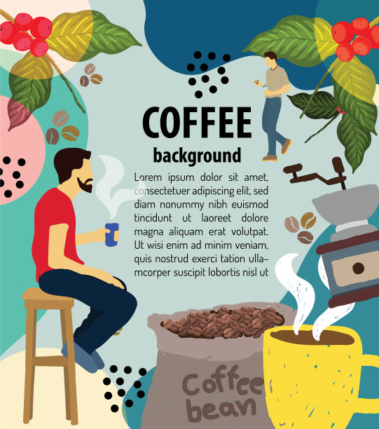背景横幅咖啡海报和传单横幅图片下载