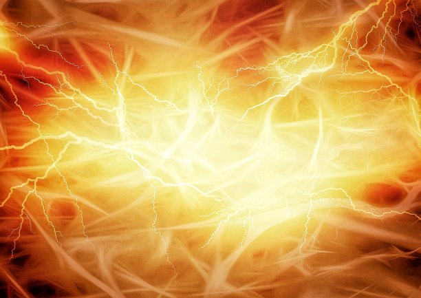 炽热燃烧的火的3D插图图片下载