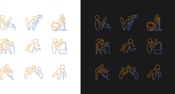 每日例行梯度图标设置为黑暗图片下载