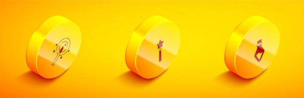 设置等距魔杖和瓶子与药水图片下载